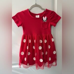 Hanna Andersson Mini Mouse Cotton and tulle skirt Dress 3T